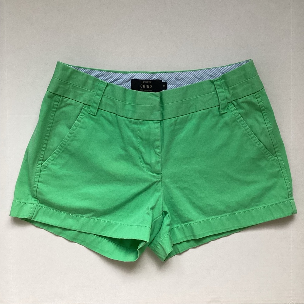 J. Crew Women’s Green Chino Shorts Size 0